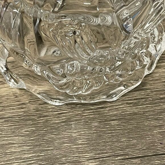 Vintage Imperial Crystal-Bowl Tied Bag Shaped with Tassels USA Fine 24% Lead EUC - Picture 4 of 6